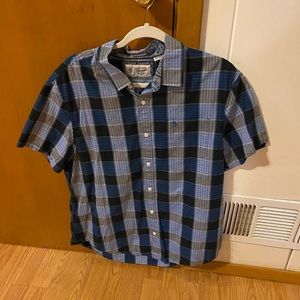 Original Penguin Short Sleeve Button Up - Blue - XL